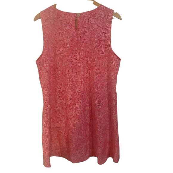 Rip skirt medium sleeveless short dress casella pink white crew neck - Picture 2 of 6